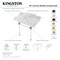 Kingston Brass 36 Carrara Marble Console Sink with Acrylic Legs, Marble WhiteOil Rubbed Bronze LMS36MASQ5 - alternate 5